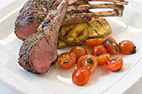 Grilled Rack of Lamb on a Charcoal Grill