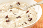 Rice Pudding with Cinnamon and Dried Fruit