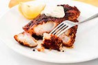 Charcoal-Grilled Blackened Red Snapper