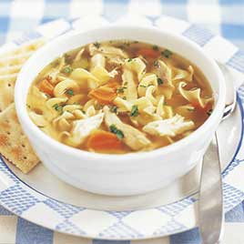 Hearty Chicken Soup with Orzo and Spring Vegetables