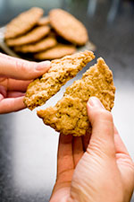 Thin and Crispy Orange-Almond Oatmeal Cookies