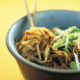 Spicy Sichuan Noodles with Shiitake Mushrooms