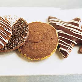 Glazed Chocolate-Mint Cookies