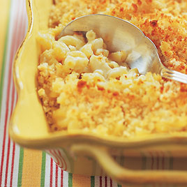 Macaroni and Cheese with Ham and Peas