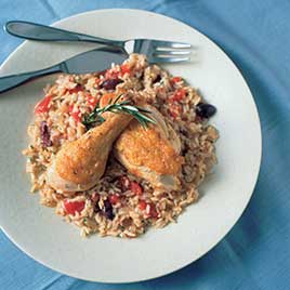 Chicken and Rice with Saffron, Peas, and Paprika