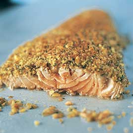 Broiled Salmon with Mustard and Crisp Dilled Crust