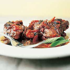 Chicken Cacciatore with White Wine and Tarragon