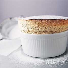 Grand Marnier Souffle with Shaved Chocolate