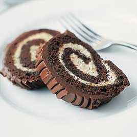 Bittersweet Chocolate Roulade or Yule Log